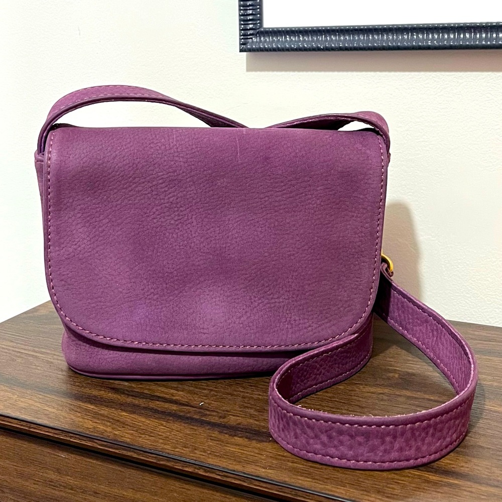 Vintage Coach Sonoma Nubuc small flap 4946 grape